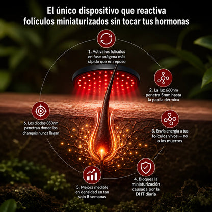 Gorra Reviva Pro — Recupera tu cabello sin pastillas ni cirugías.