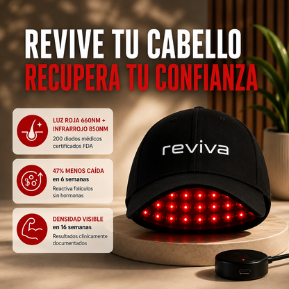 Gorra Reviva Pro — Recupera tu cabello sin pastillas ni cirugías.