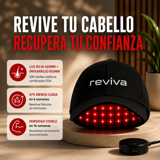 Gorra Reviva Pro — Recupera tu cabello sin pastillas ni cirugías.